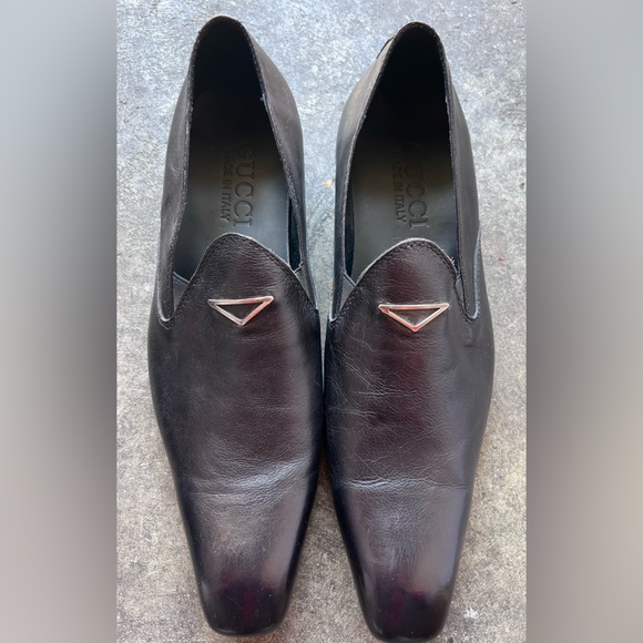 Gucci Men's Vero Cuoio Black Leather Loafers Shoes size 46 - Picture 1 of 11